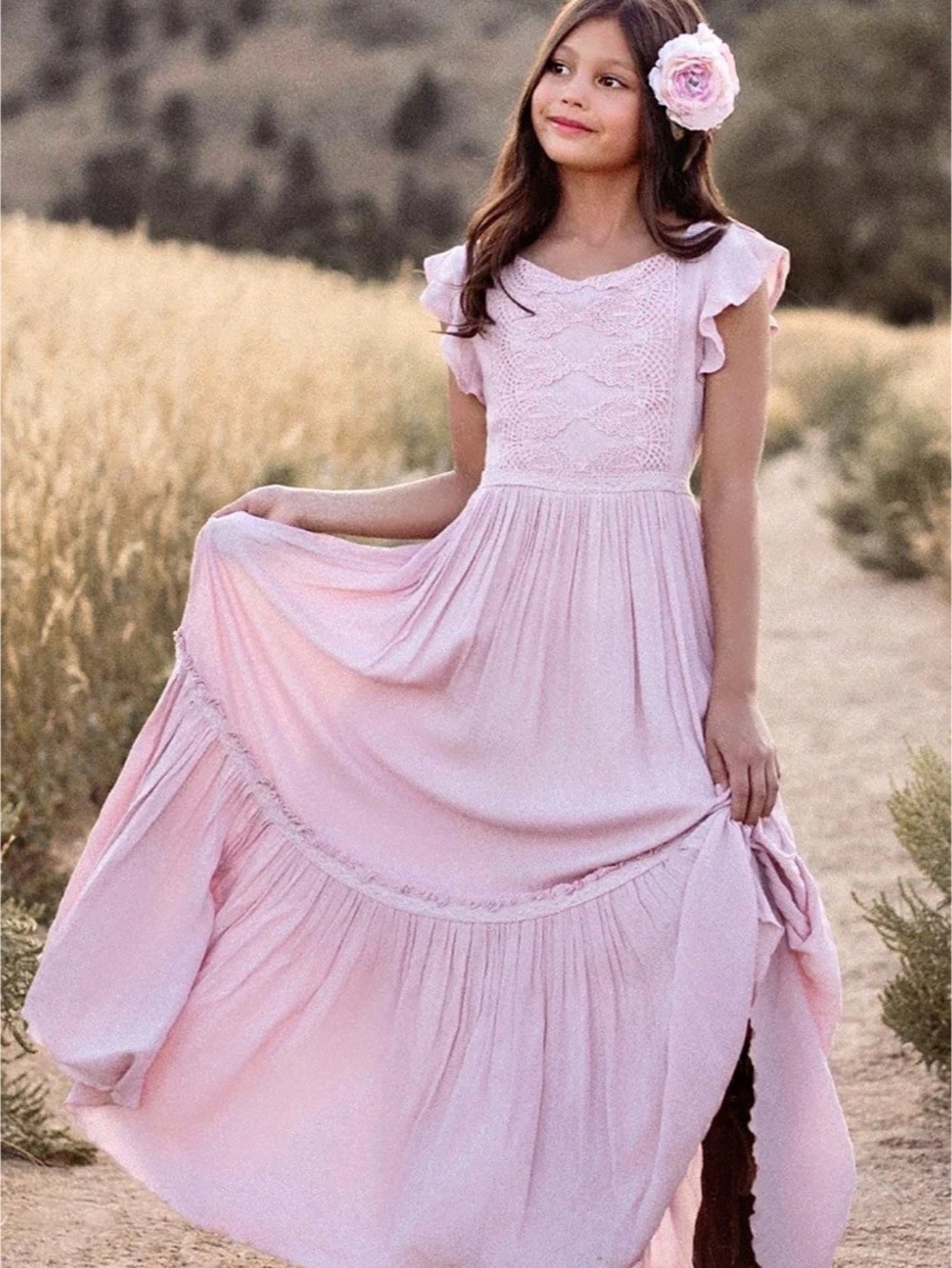 Mia Joy Viola Lace Maxi Dress Size 8 Like New